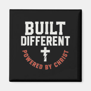 Built Different Powered By Christ Christian Philip Magnet