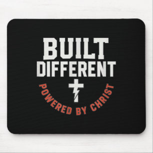 Built Different Powered By Christ Christian Philip Mouse Pad