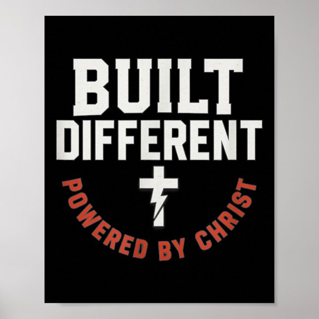 Built Different Powered By Christ Christian Philip Poster (Front)