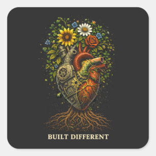 Built Different Square Sticker