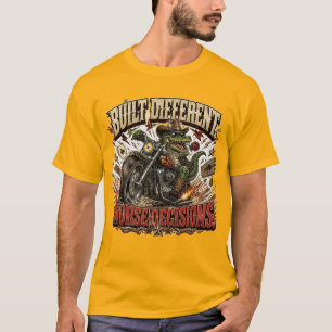 Built Different Worse Decisions Cowboy Humour T-Shirt