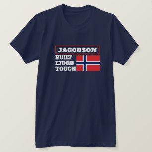 "Built Fjord Tough" and Norwegian Flag T-Shirt