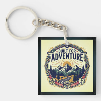 Built for Adventure Retro Keychain
