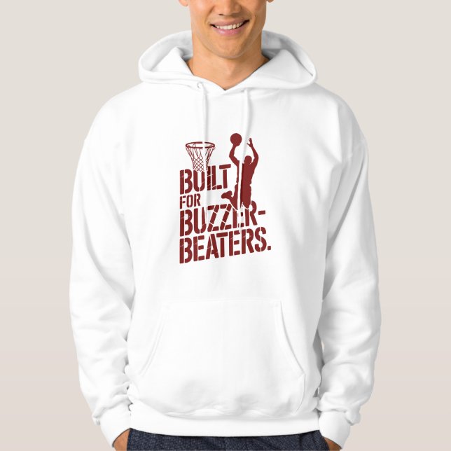 Built For Buzzer Beaters Clutch Player Silhouette Hoodie (Front)