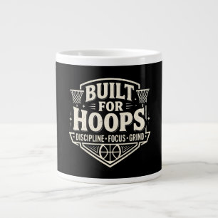 Built for Hoops Basketball Motivation Large Coffee Mug