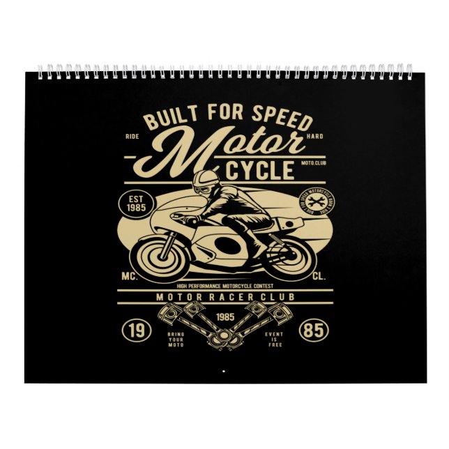 built for speed motorcycle calendar (Cover)