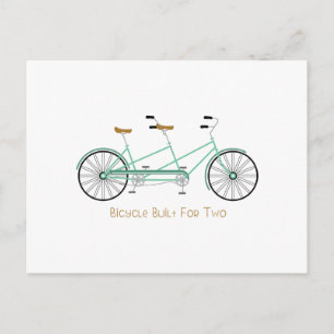 Built For Two Postcard
