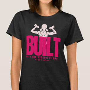 Built -  God Jesus Christ Prayer Black Graphic T-Shirt