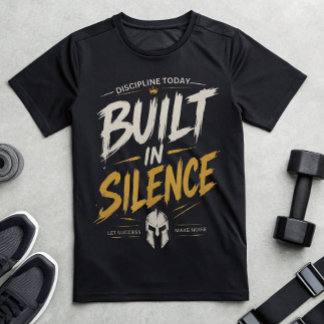 Built in Silence Discipline Gym Motivation T-Shirt