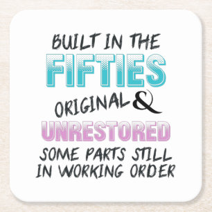 Built in the fifties original and unrestored square paper coaster