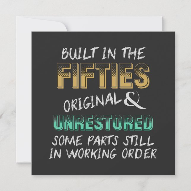 Built in the fifties save the date (Front)