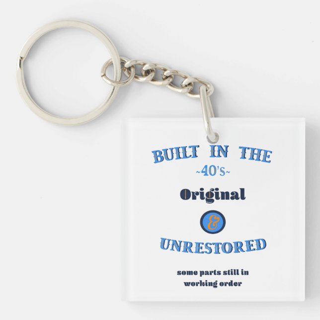 Built in the Forties Original Unrestored Key Ring (Front)
