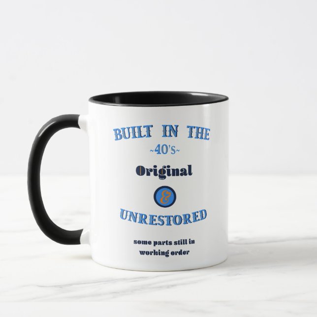 Built in the Forties Original Unrestored Mug (Left)