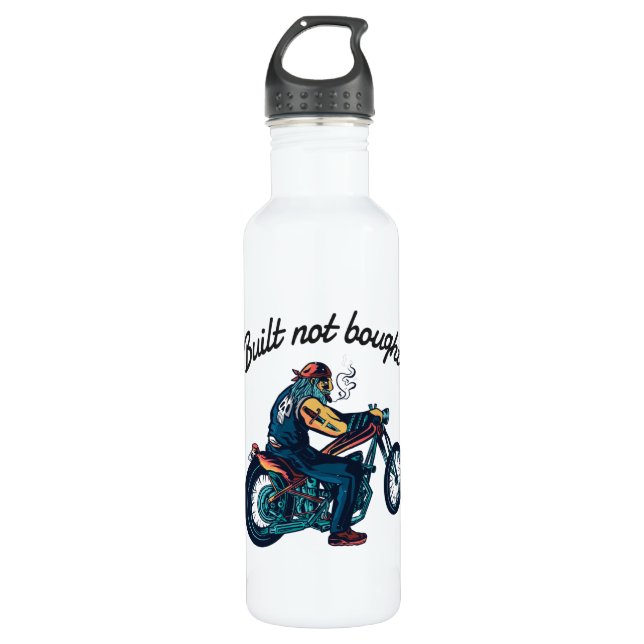 Built not bought Motorcycle 710 Ml Water Bottle (Front)
