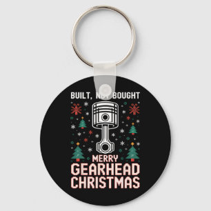 Built Not Bought Piston Funny Merry Gearhead Chris Key Ring