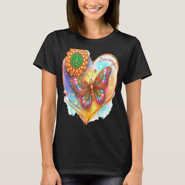 Built Not Broken – I Am Enough T-Shirt (Front)