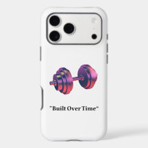 Built Over Time Motivational Dumbbell iPhone Case