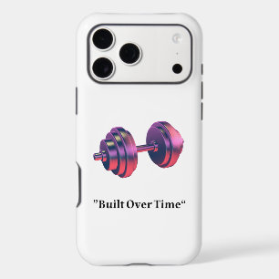 Built Over Time Motivational Dumbbell iPhone Case