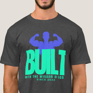 Built - Religious Christianity Bible Green Graphic T-Shirt