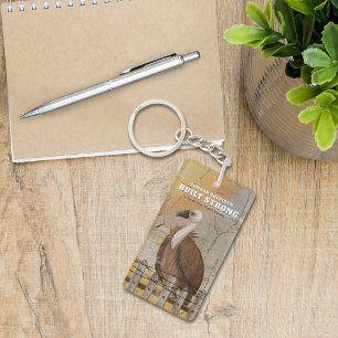 Built Strong Personalised Encouragement  Key Ring