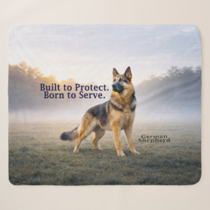 Built to Protect German Shepherd Sherpa Blanket