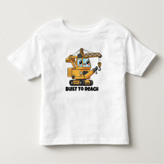 Built to Reach – Construction Crane Design Toddler T-Shirt