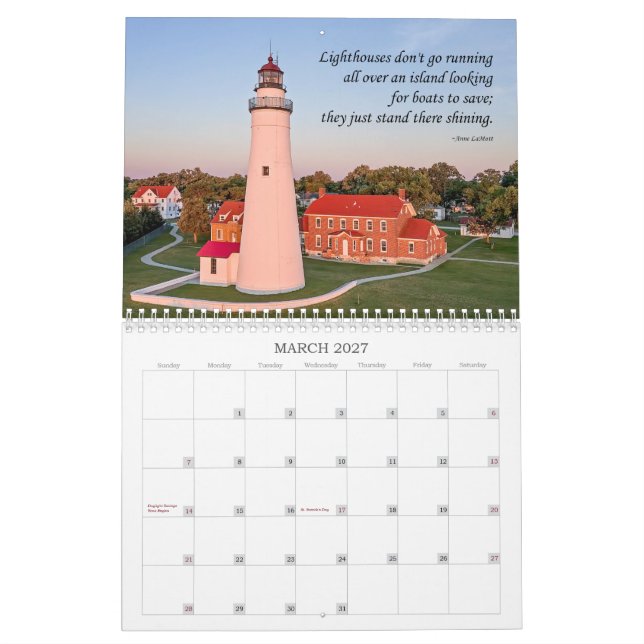 Built to Serve Lighthouse Calender Calendar (Mar 2027)