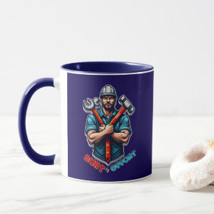 Built with Effort Construction Worker Design Mug