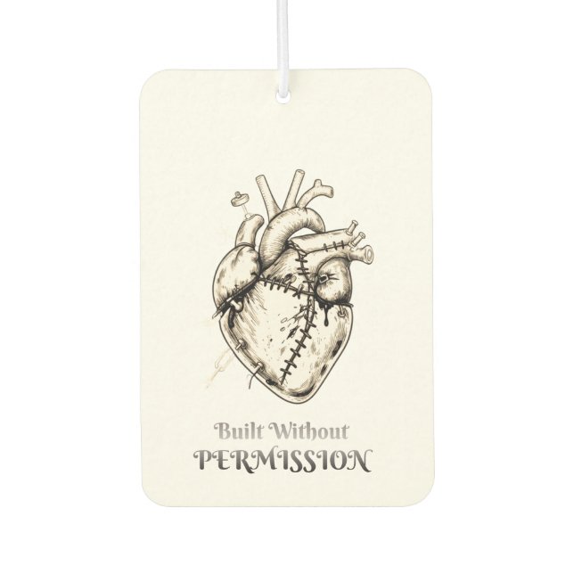 Built Without Permission  Car Air Freshener (Front)