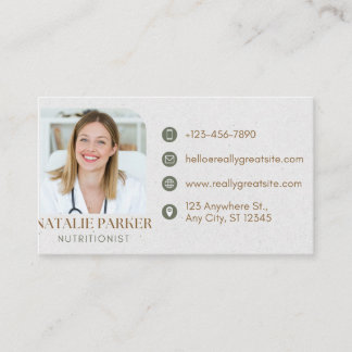 Buisness Card Nutritionalist