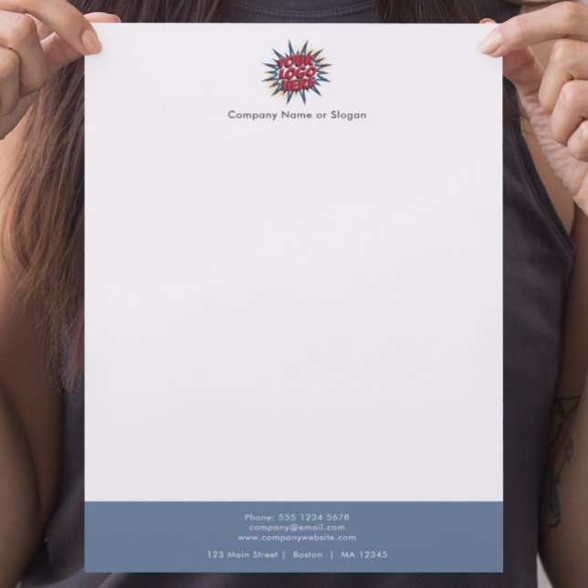 Buisness Logo Upload Modern Simple  Custom Letterhead (Creator Uploaded)