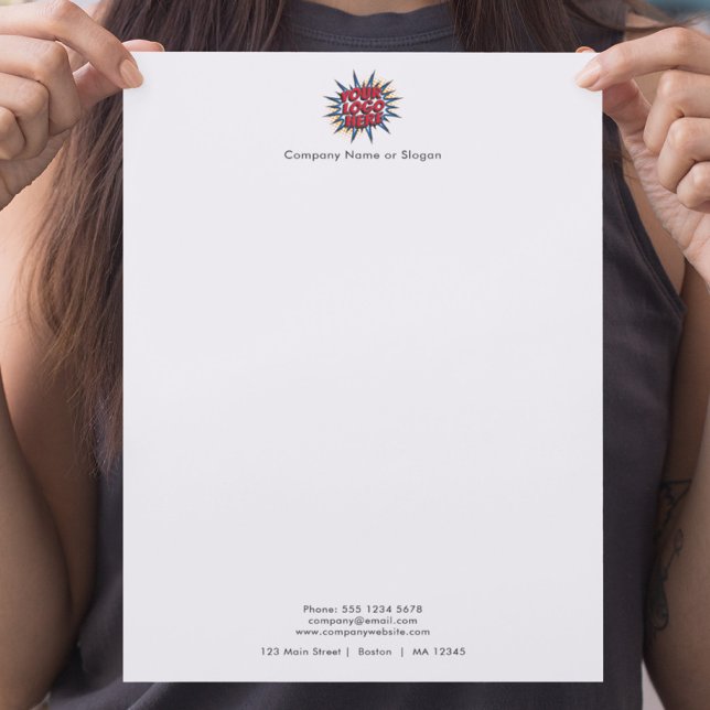 Buisness Logo Upload Modern Simple  Custom Letterhead (Creator Uploaded)