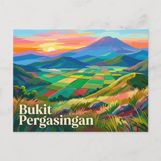 Bukit Pergasingan Indonesia Postcard (Front)