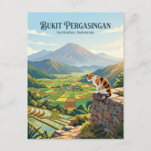 Bukit Pergasingan Indonesia Postcard