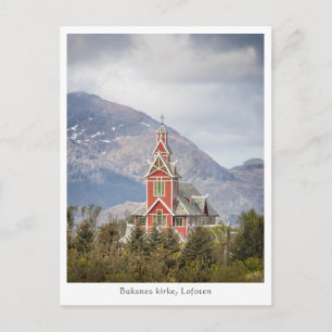 Buksnes Church Lofoten Norway Postcard