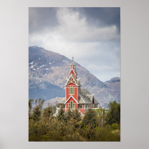 Buksnes Church Lofoten Norway Poster