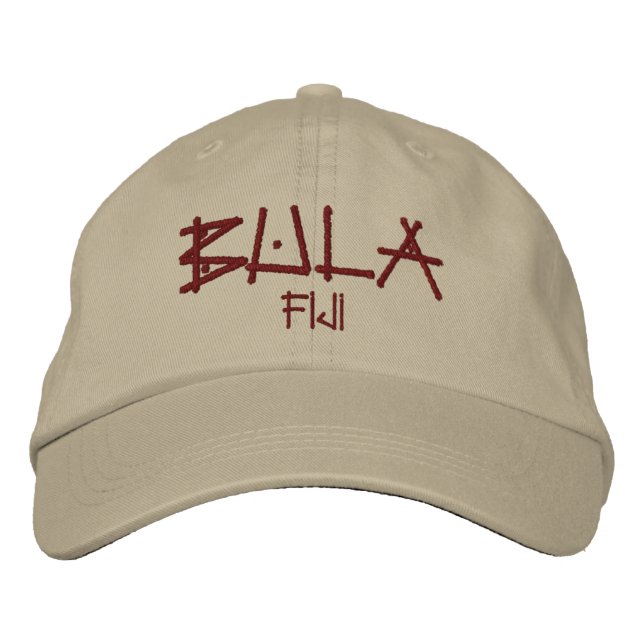 Bula Fiji Embroidered Cap (Front)