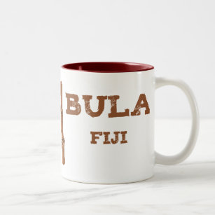 Bula Fiji with Tiki Two-Tone Coffee Mug