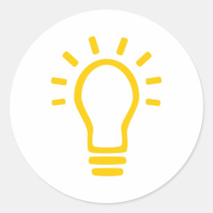Bulb Classic Round Sticker