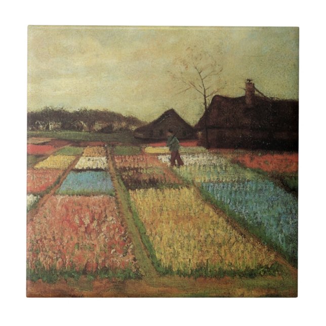 Bulb Fields by Vincent van Gogh Ceramic Tile (Front)