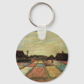 Bulb Fields by Vincent van Gogh. Key Ring