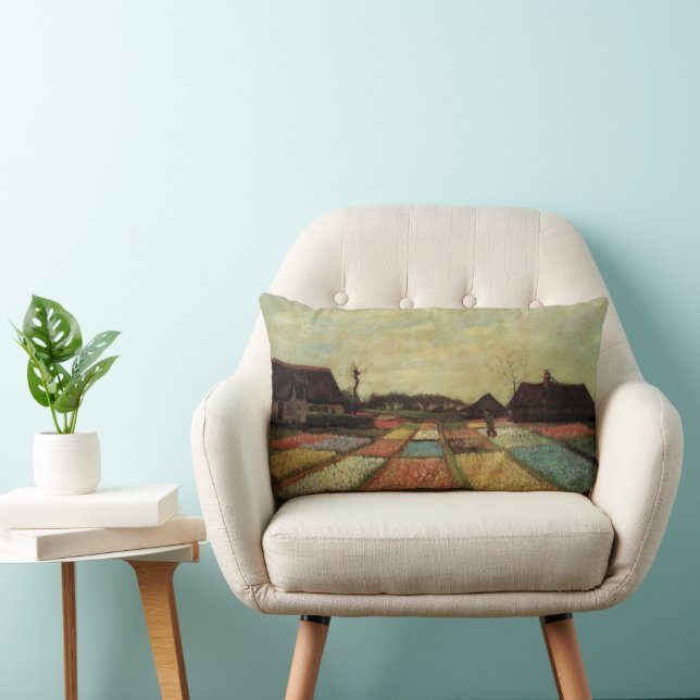 Bulb Fields by Vincent van Gogh Lumbar Cushion (Chair)