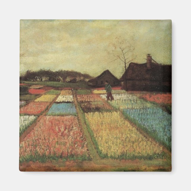 Bulb Fields by Vincent van Gogh Magnet (Front)