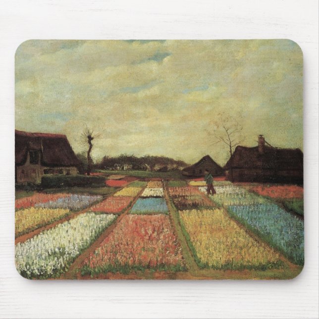 Bulb Fields by Vincent van Gogh Mouse Pad (Front)