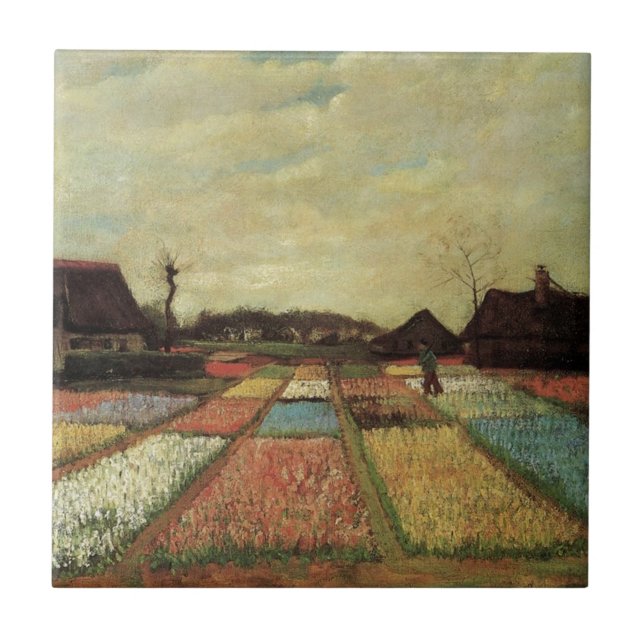 Bulb Fields by Vincent van Gogh. Tile (Front)