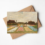 Bulb Fields | Vincent Van Gogh Card<br><div class="desc">Bulb Fields (1883) or Flower Beds in Holland by Dutch post-impressionist artist Vincent Van Gogh. Original artwork is an oil on canvas. This is one of Van Gogh's first landscape paintings depicting a panoramic view of tulip fields in blossom. Use the design tools to add custom text or personalise the...</div>