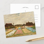 Bulb Fields | Vincent van Gogh Postcard<br><div class="desc">Bulb Fields (1883) or Flower Beds in Holland by Dutch post-impressionist artist Vincent Van Gogh. Original artwork is an oil on canvas. This is one of Van Gogh's first landscape paintings depicting a panoramic view of tulip fields in blossom. Use the design tools to add custom text or personalise the...</div>