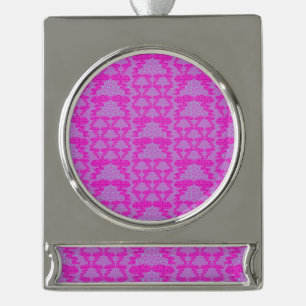 Bulb Flowers And Twigs Roses Silver Plated Banner Ornament