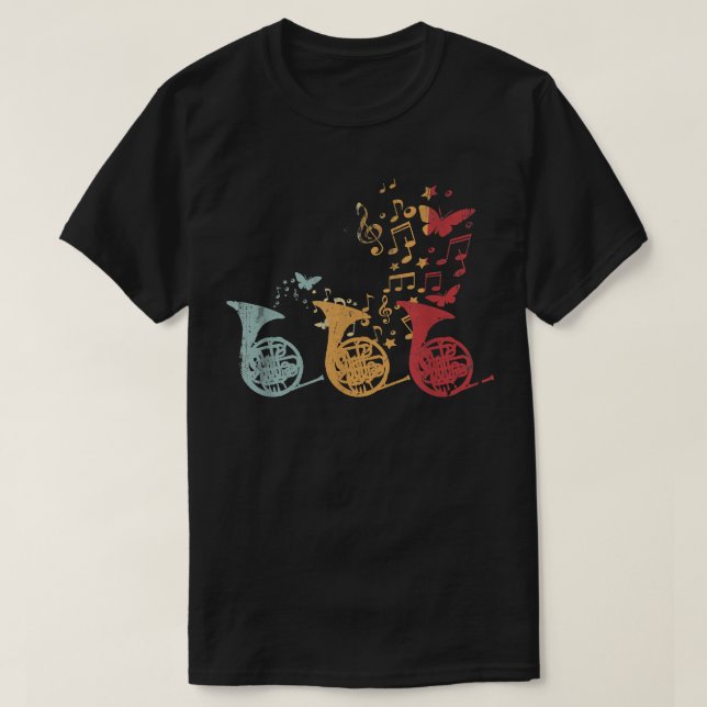 Bulb horn Music Instrument french horn2 T-Shirt (Design Front)