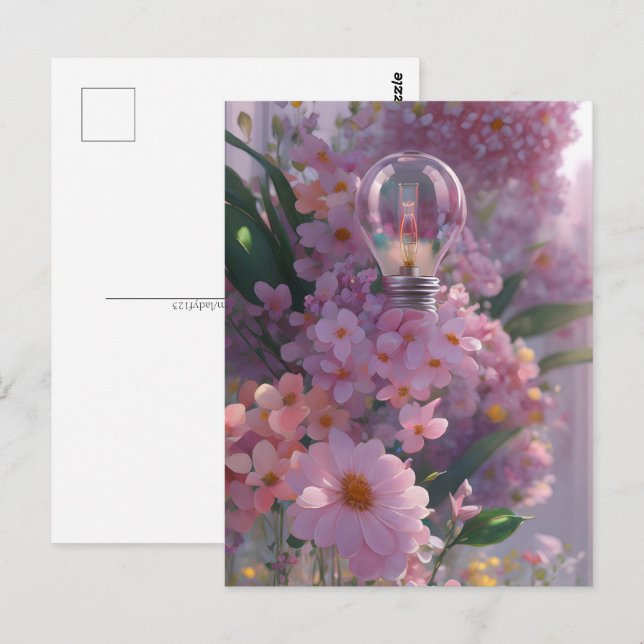 Bulb in flowers, Postcrossing Postcard (Front/Back)